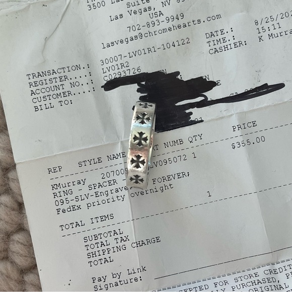 CHROME HEARTS “FOREVER” SPACER RING - Picture 6 of 9